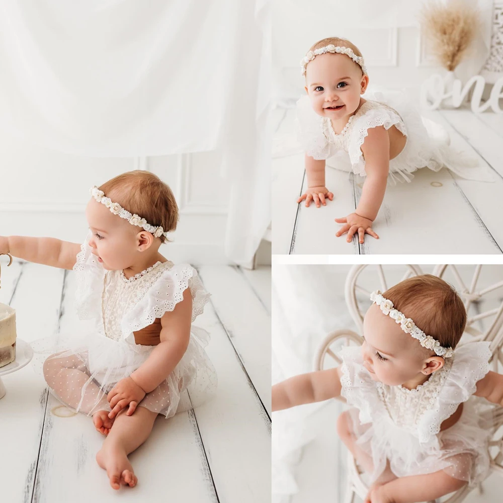 Изысканный кружевной комбинезон для фотосъемки новорожденных младенцев детское