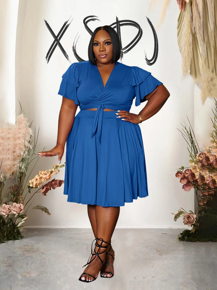 Юбка и блузка женская летняя одежда элегантное женское платье из двух частей