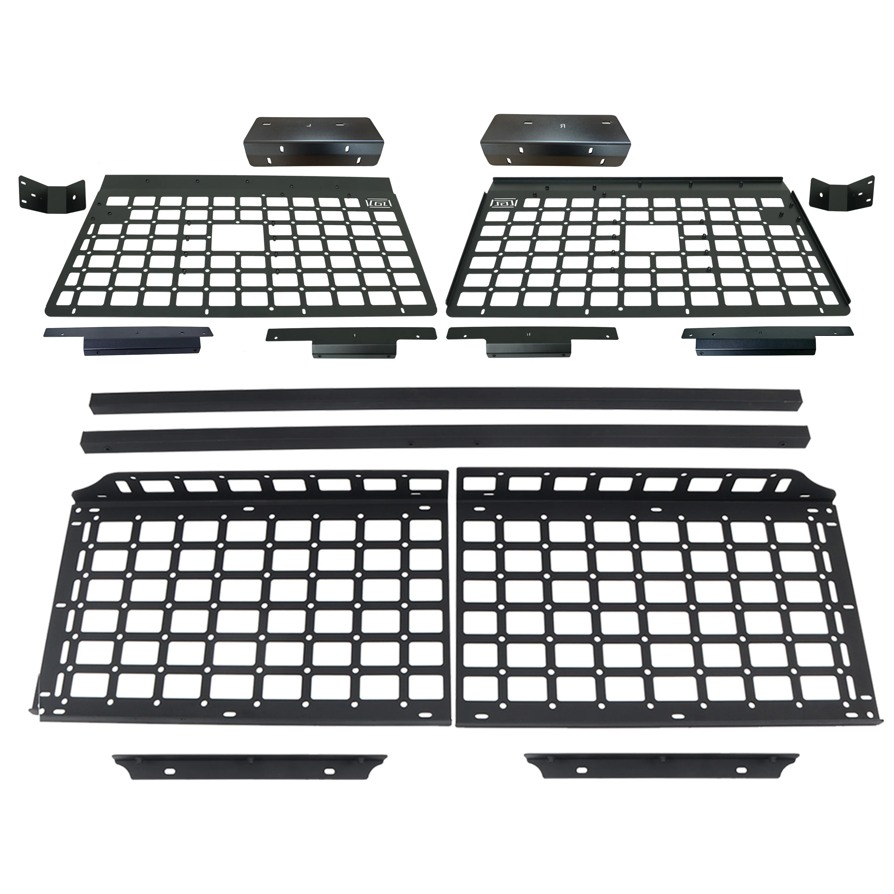 Фото Для Jeep Wrangler JK 2dr 2007-2017 Автомобильная панель Molle, задняя полка для багажника, стойки для хранения, грузовые органайзеры, 1 комплект №3