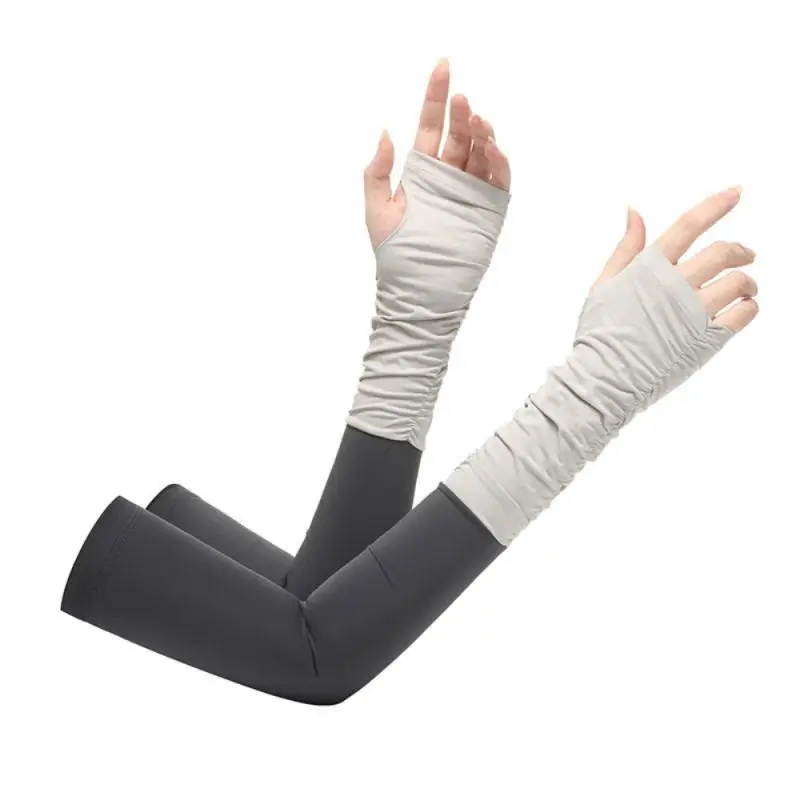 

Перчатки женские из вискозы, тонкие нейлоновые дышащие эластичные митенки от солнца, с защитой от ультрафиолета, для езды на велосипеде и вождения