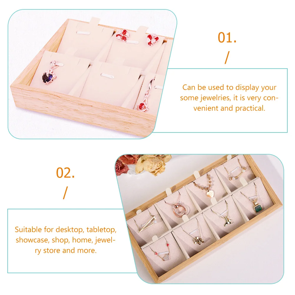 Tray Jewelry Showcase Display Storage Holder Organizer Ring Case Earring Grid Earrings Necklace Box Watch Bracelet Stackable