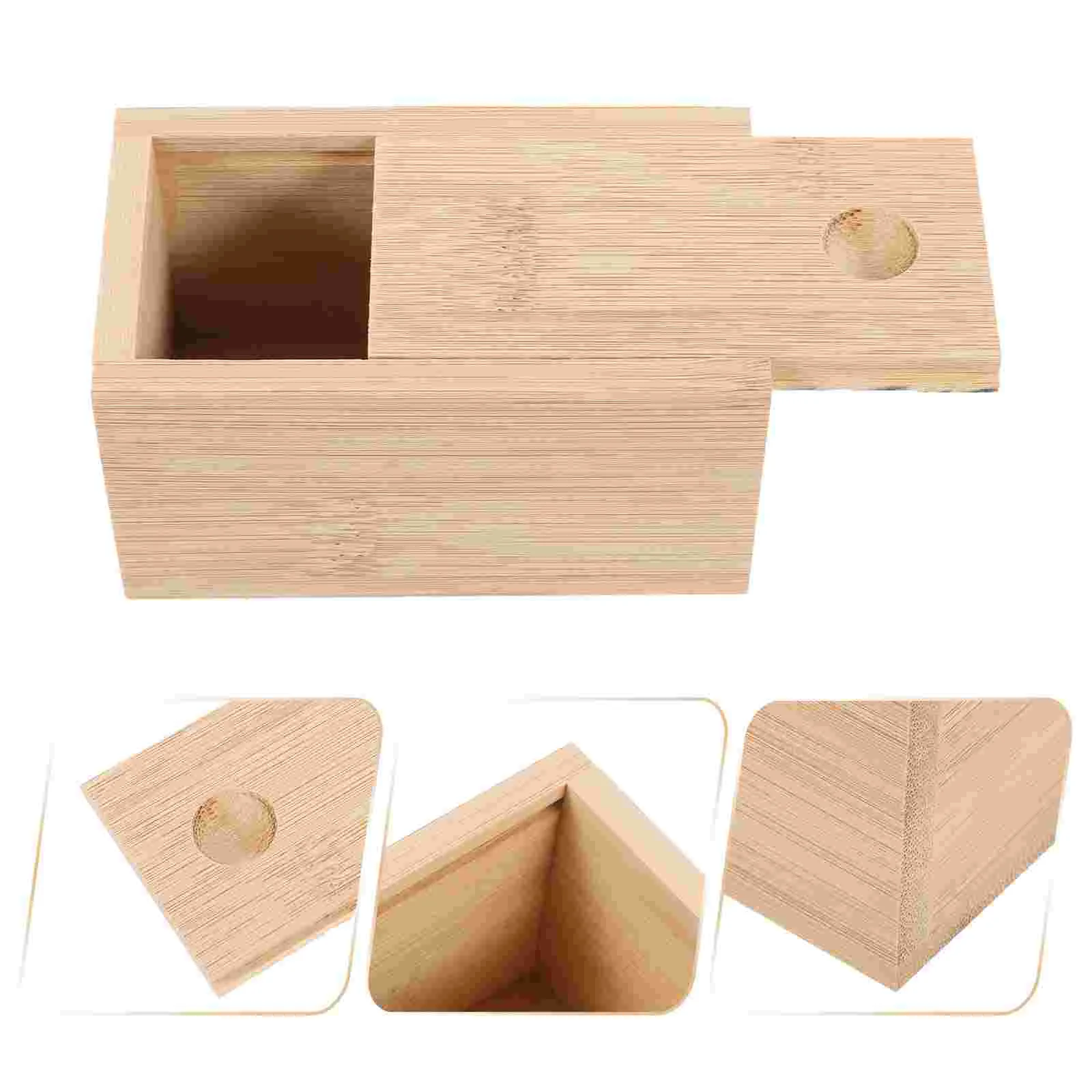 

Portable Fishing Bait Case Fishing Earthworm Storage Container Wooden Lures Case