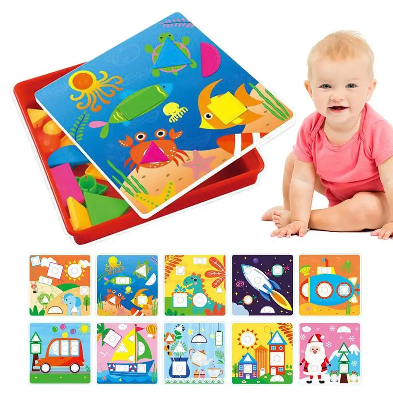 

Художественные игрушки с пуговицами, развивающие игрушки Mosai для сортировки цветов, развивающие игрушки для развития, подарок для раннего развития, игровая площадка