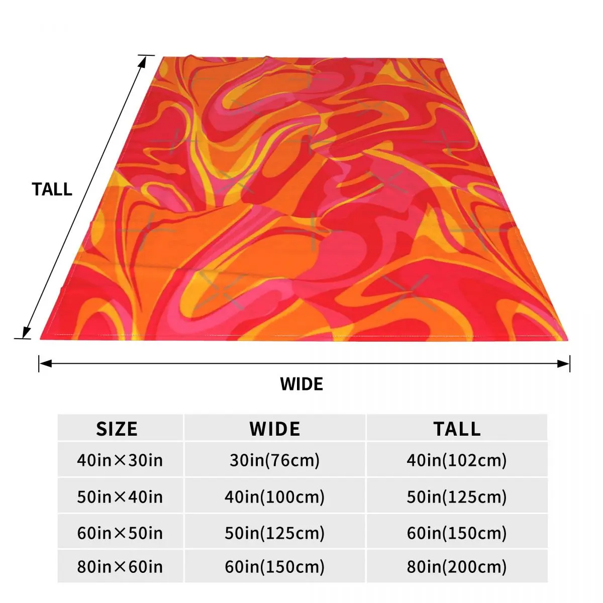 Groovy абстрактная Лавовая Лампа в оранжевом желтом фуксии розовом красном одеяле
