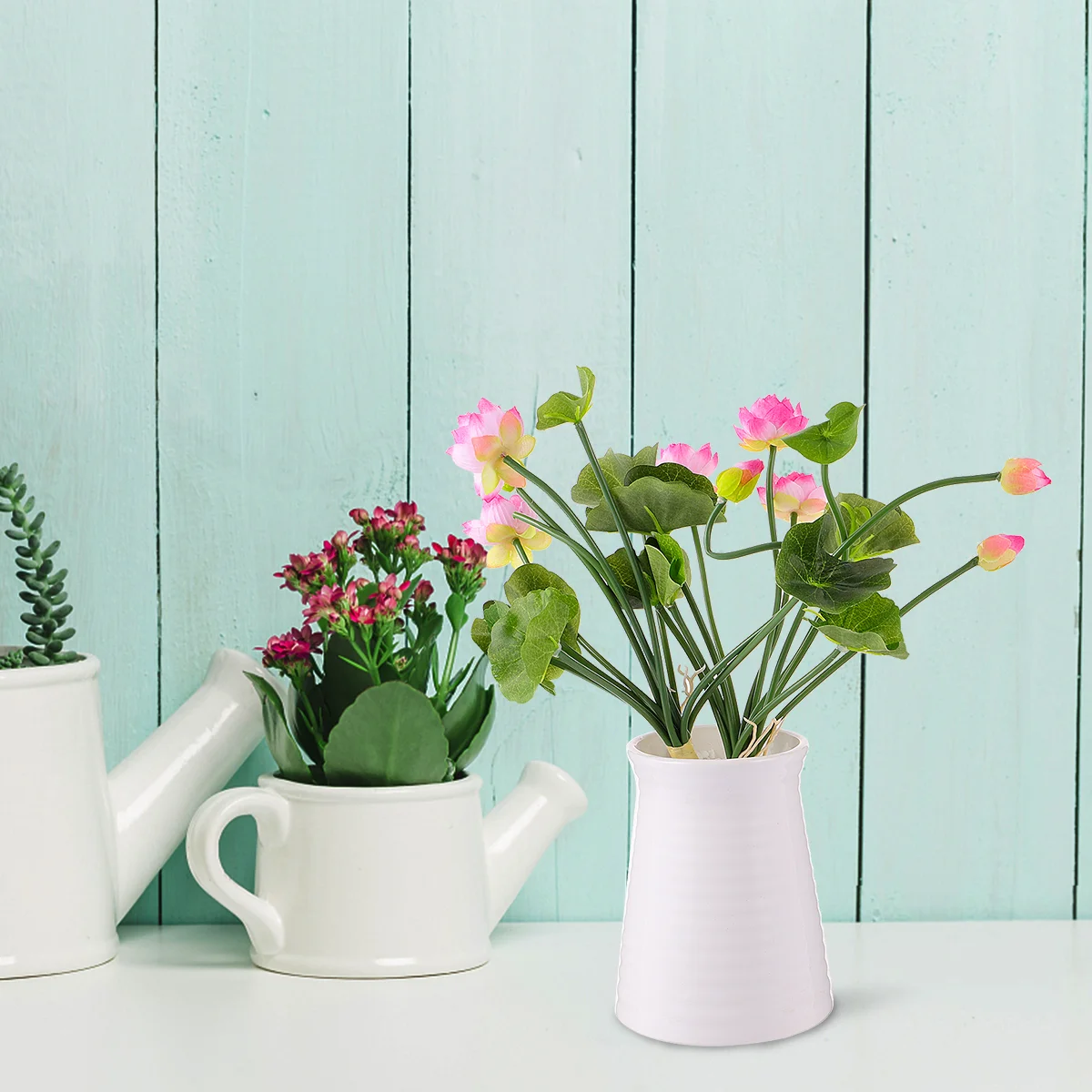 

Greenery Branches Artificial Lotus Wedding Decorations Flowers Arrangement Home