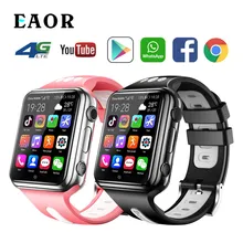 EAOR 4G LTE Dual Camera Childrens Smart Watch Whatsapp Google Play 1+8GB Android 9.0 GPS 1080mAh Waterproof Student Phone Watch