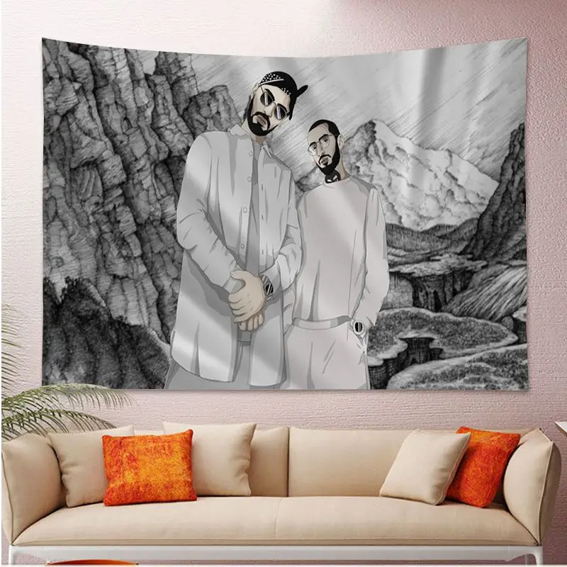Хаджим Мияги Энди панда хиппи настенные гобелены индийский Будда настенное