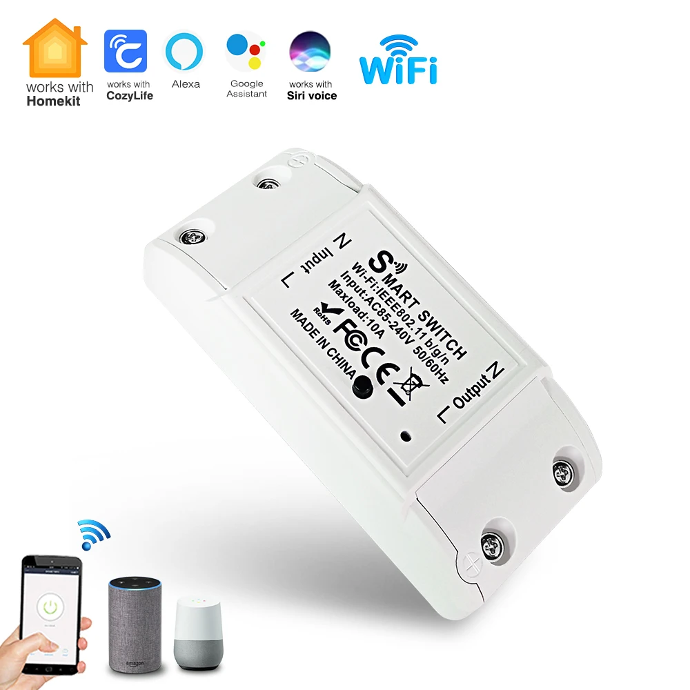 

WENHIOT Homekit Smart Switch Breaker Moudule Supports APP Voice Relay Timer Google Home Alexa WIFI Interruptor Make Home Smarter