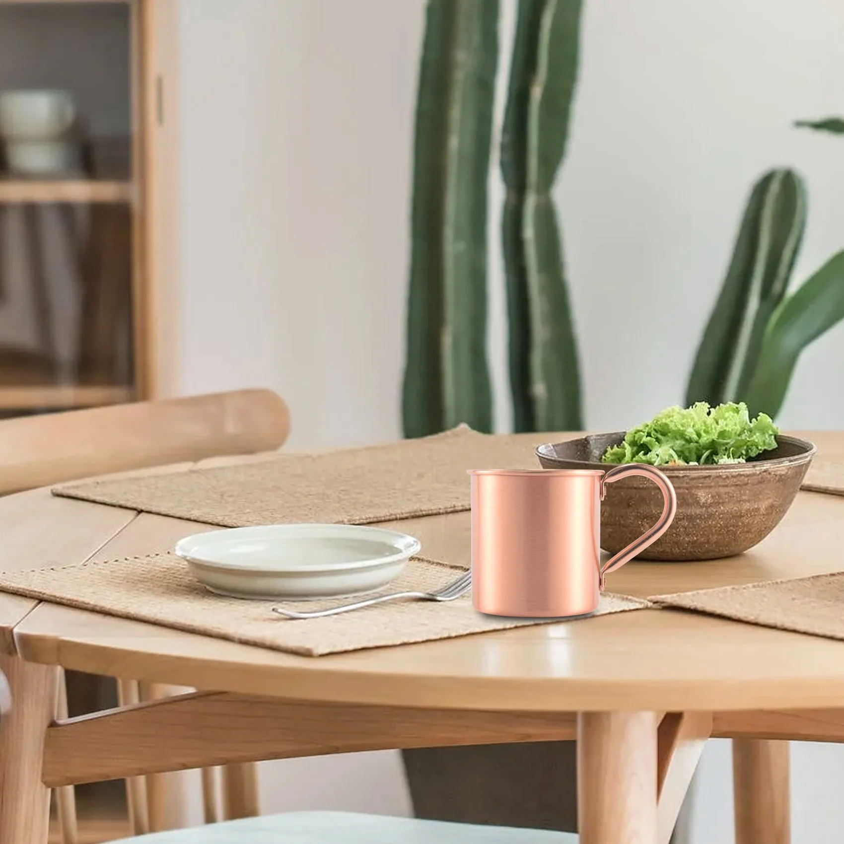 Московская мюла из чистой меди однотонная гладкая кружка без внутренней