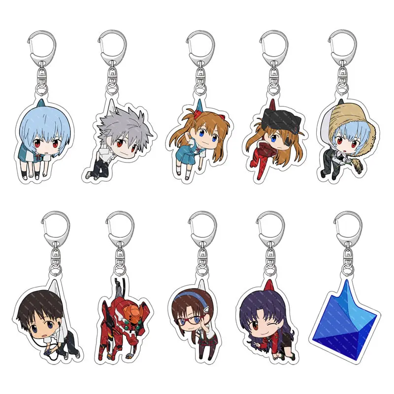 

EVA Keychain 10pcs/Lot Acrylic Cartoon Keyring Accessories Vol.2