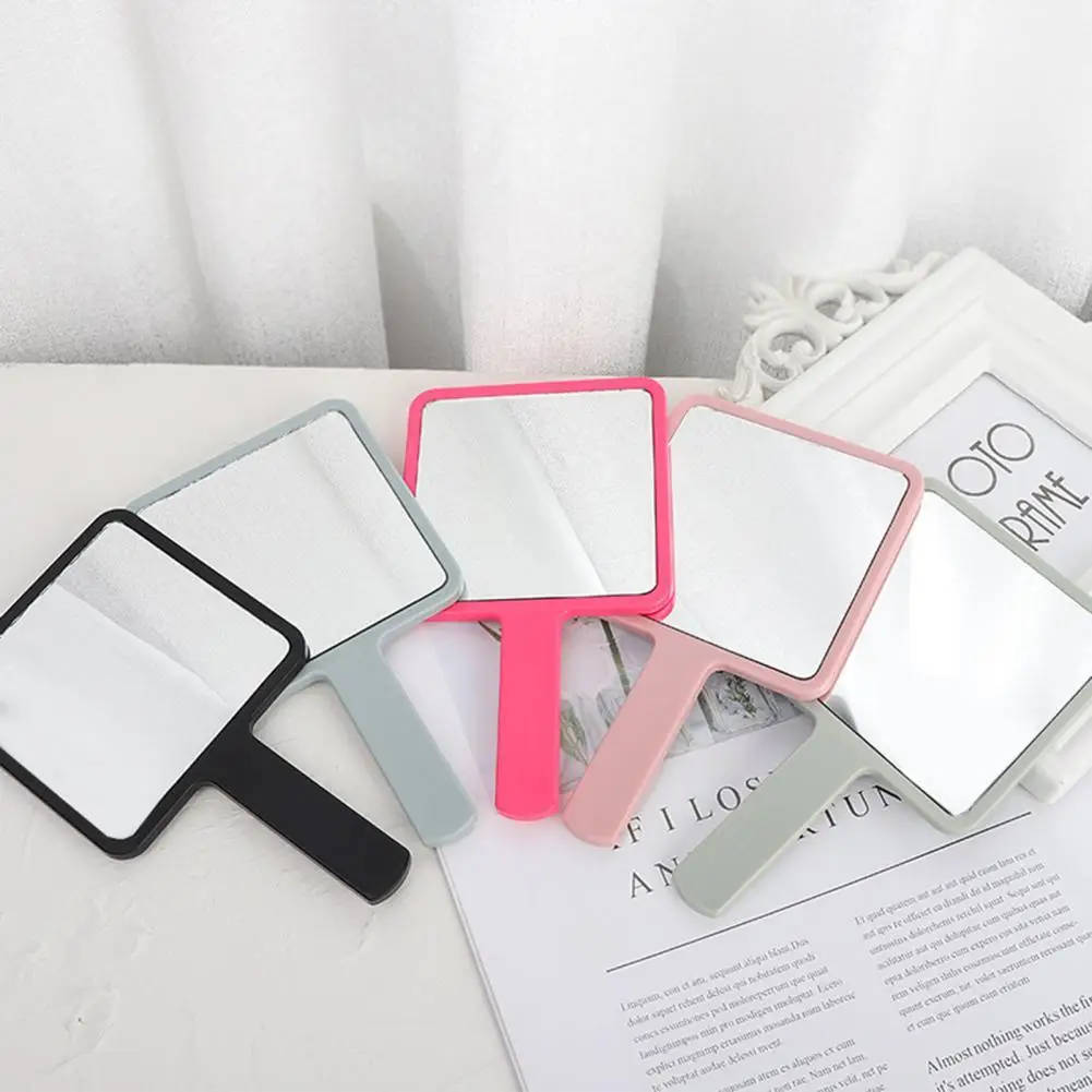 

Hand Mirror Anti-fog Portable Plastic Home Salon Travel Cosmetic Mirror for Gift