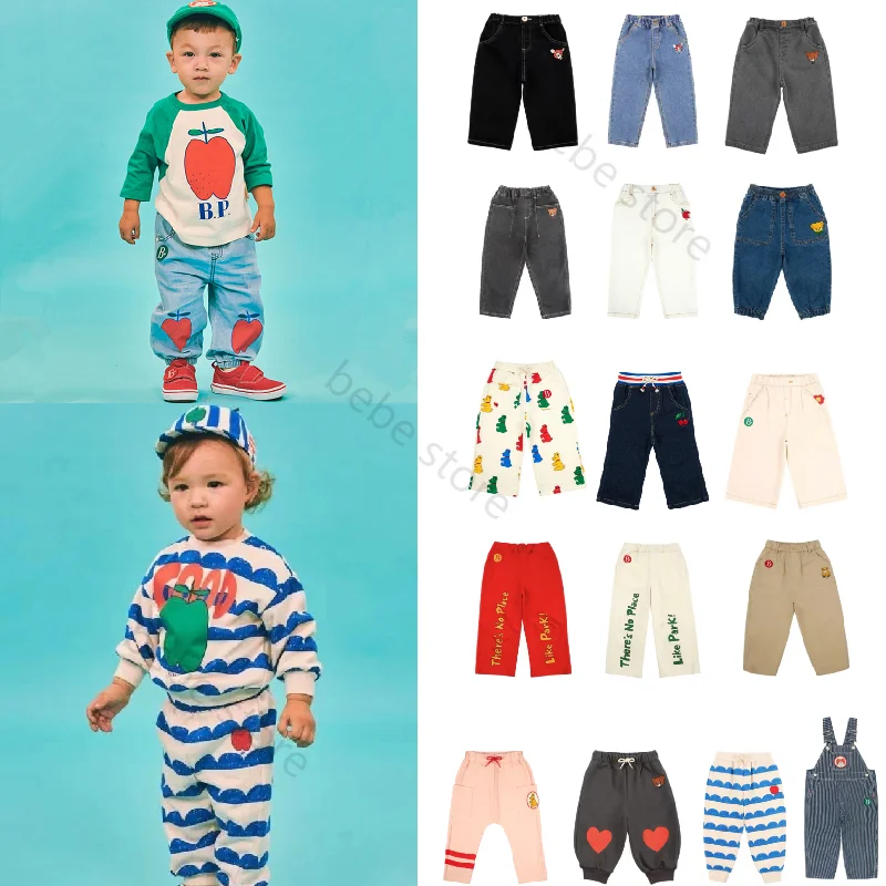 

Bebe Store Bebe Store 베베 BeBe brand Children's Clothing for 2022 Spring and Autumn Boys and Girls pure cotton trackpants jeans