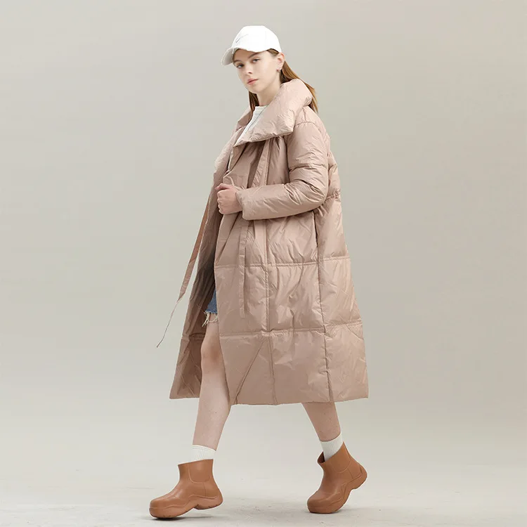 Woman Long 95% duck's down Jacket Loose Fashion Women's Winter Jackets 2022 Ladies down Coat warm White duck down jacket women