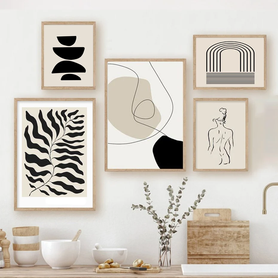 Абстрактный настенный постер матиссе линия тела цветочные постеры в стиле бохо