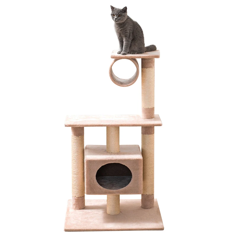 

Good Quality Cat Climber Sisal Hemp Material Pet-Friendly Cat Tower Tree