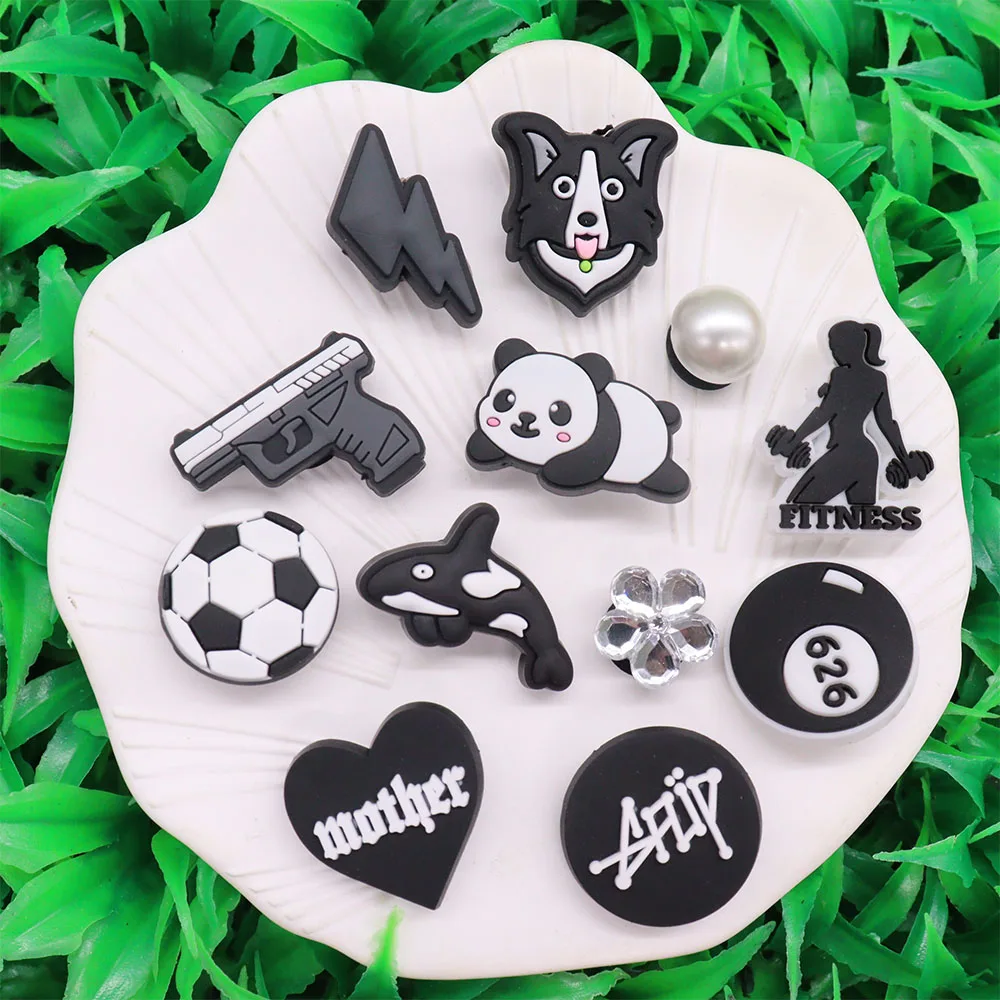 

1-12Pcs Panda Dog Animal Whale Mother Butterfly Sandals Shoe Buckle Charms Kids Accessories DIY Croc Jibz Party Present