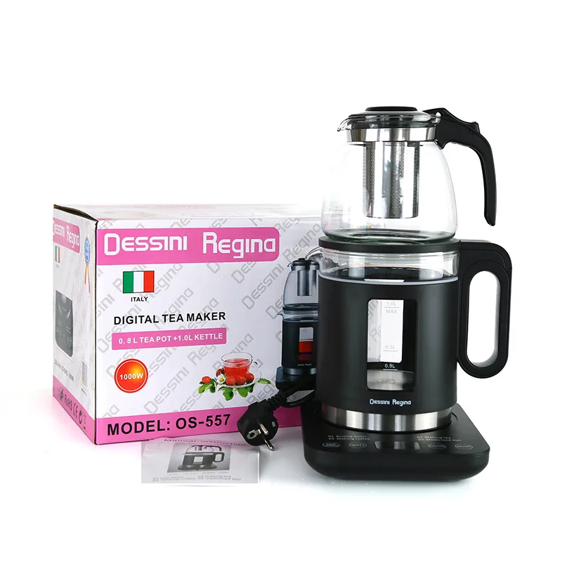 

1000w Digital Double Turkish Tea maker Temperature Control Stainless Steel Electric Kettle Home Appliance