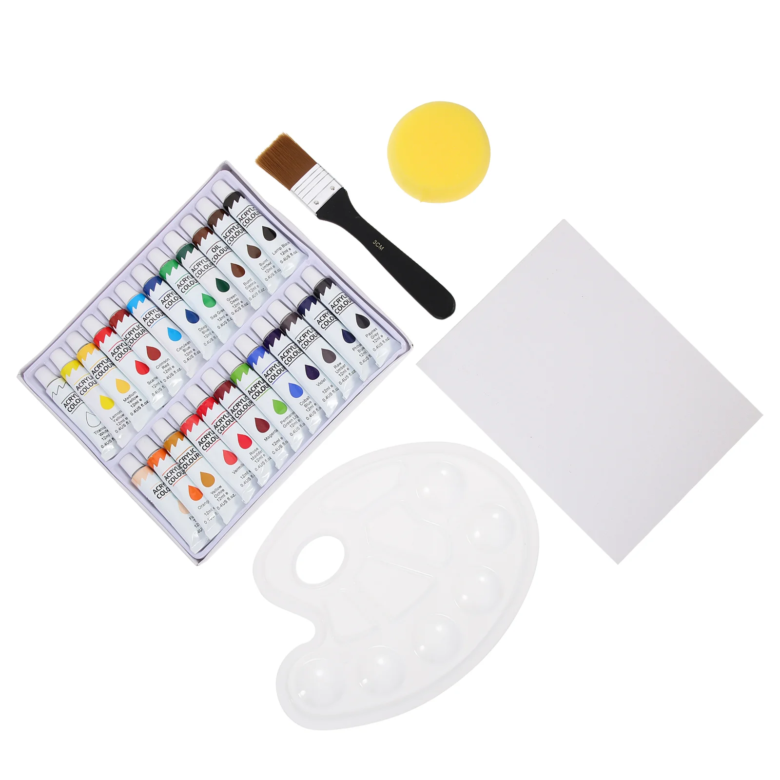

1 Set of Professional Acrylic Paint Kit Hand Painted Pigments Art Painting Tools