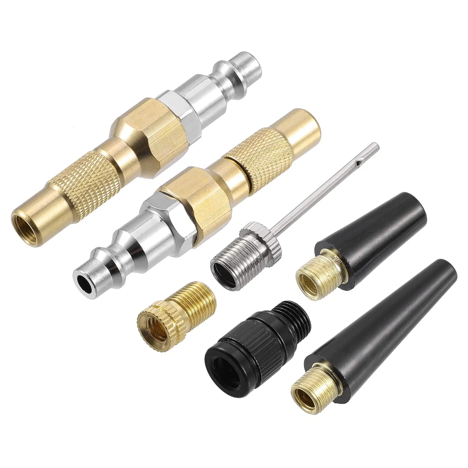 

Air Nozzle Kit with Quick Connector Brass Screw on Tire Inflator Chuck Fits Most Pressure Gauge Air Inflators Tire Gauges