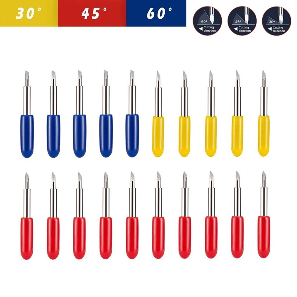 

20pcs 30/45/60 Degrees Replacement Blades For Roland Cricut Plotter Blade Knife Cutter Blades For Power Tools Cutting Plotter