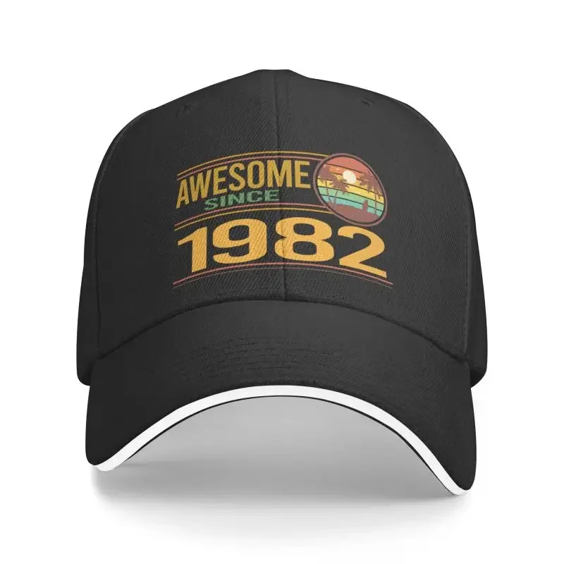 

Custom Colorful Sunset Awesome Since 1982 Birthday Baseball Cap Outdoor Men Women's Adjustable 40th Years Old Dad Hat Spring