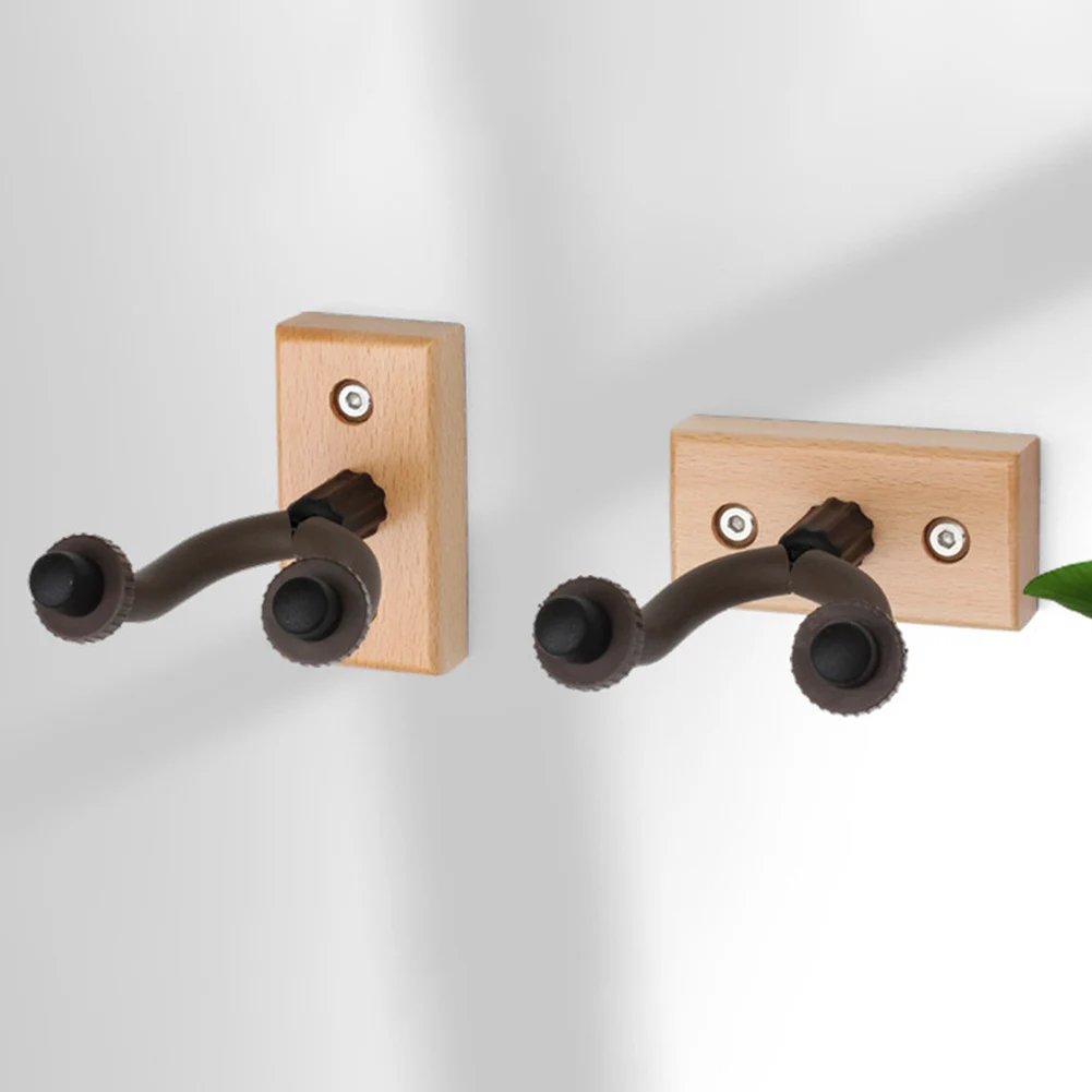 

Wall Mount Punch Free Guitar Hanger Holder Hook Bass Violin Ukuleles Bracket Load Capacity 10kg Wood Base Guitar Parts