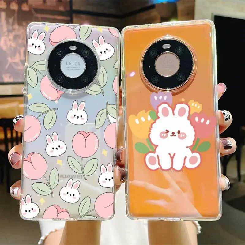 

Cartoon Rabbit illustration Phone Case for Samsung S10 20 22 23 A10 40 for Xiaomi10 Note10 for Huawei P50 20 Honor60 70