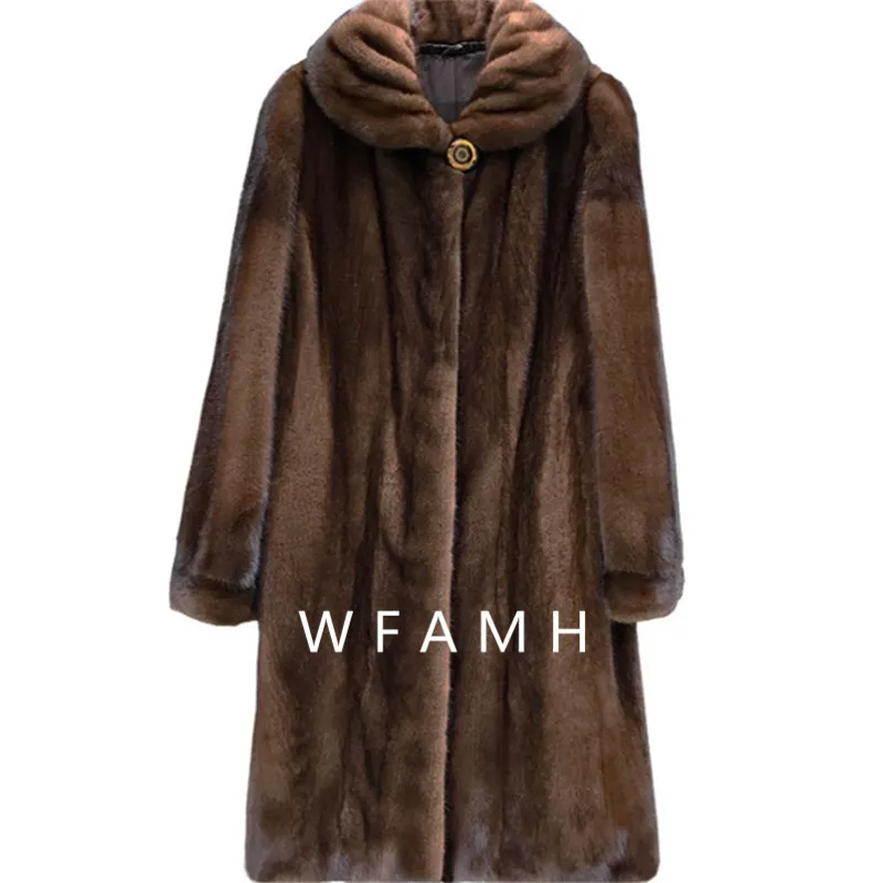 New Women's Winter Coat 2022 Coats Woman Winter 2022 Fur Mink Fur Thick Winter High Street Other Slim Real Fur Coats enlarge