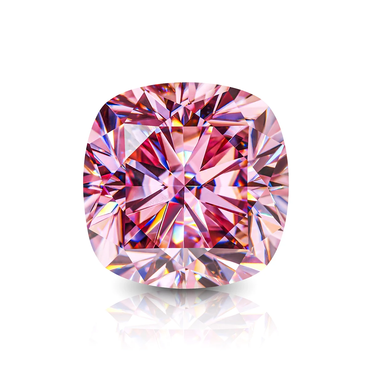 

Loose Gemstones Pink Cushion Cut Moissanite Stone 0.5ct-3ct D Color Gemstone Passed Diamond Tester GRA Certificate Ring Material