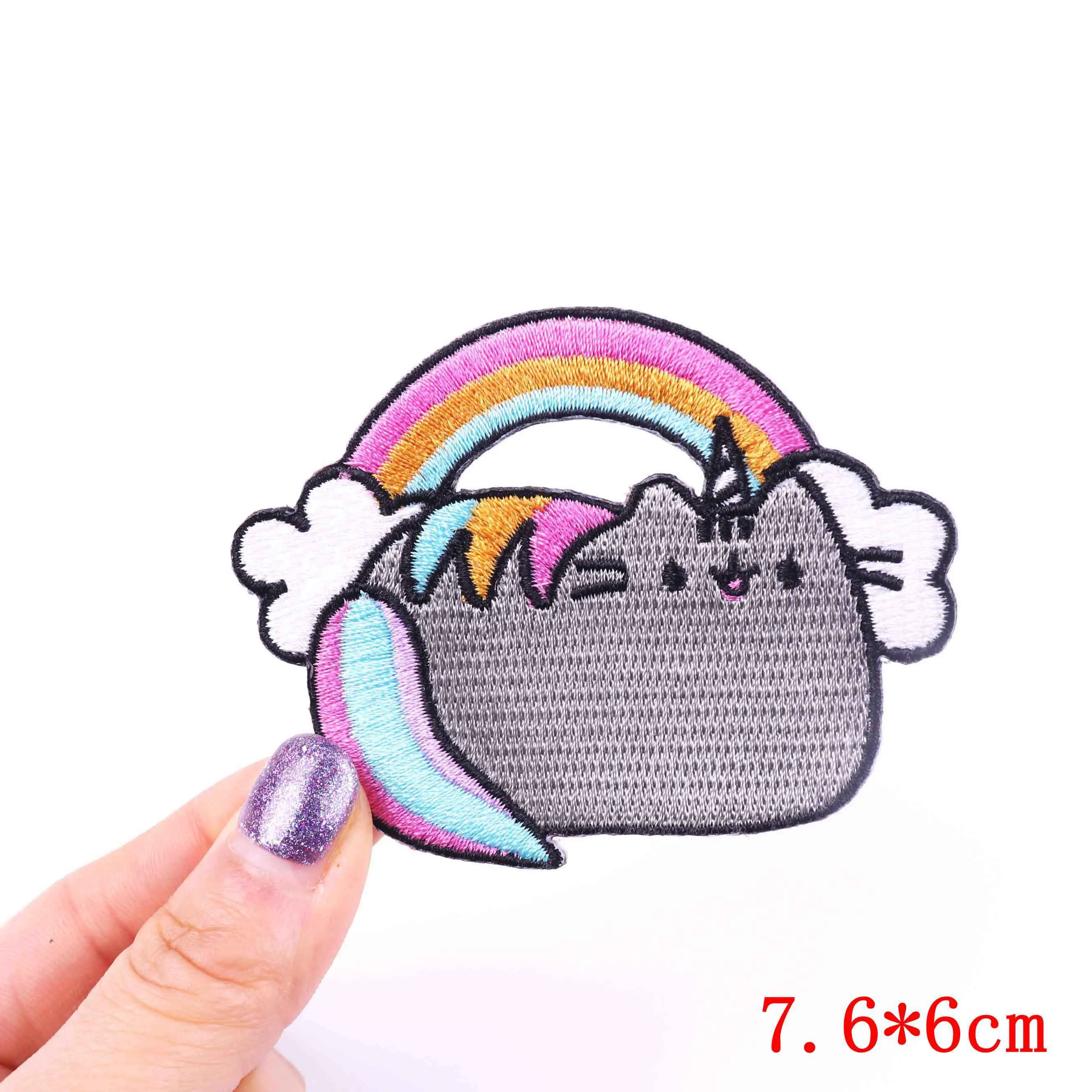 Мультяшные/вышитые патчи термоклейкие для одежды с животными корги кошки