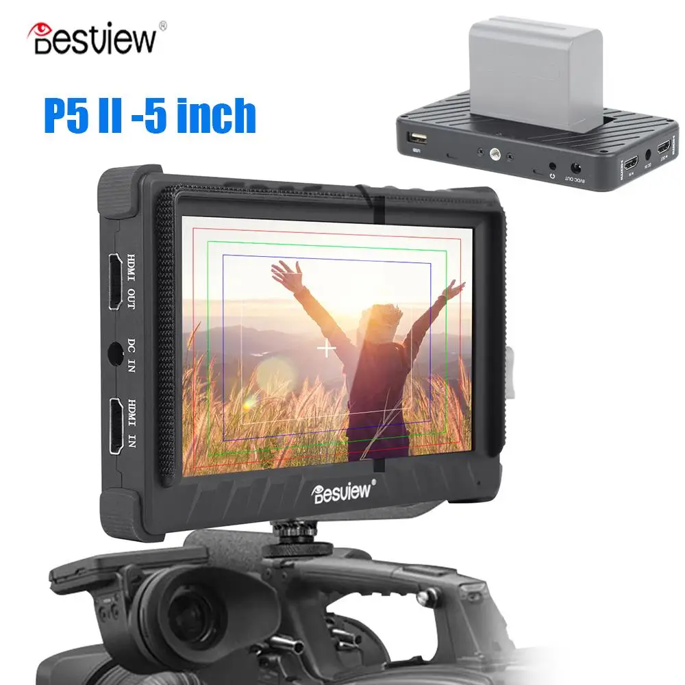 

Bestview 5.5 Screen P5 II P5II Field Monitor Real Time Full Hd Resolution 1920*1080 4K30HZ Hdmi Input Video For DSLR Camera