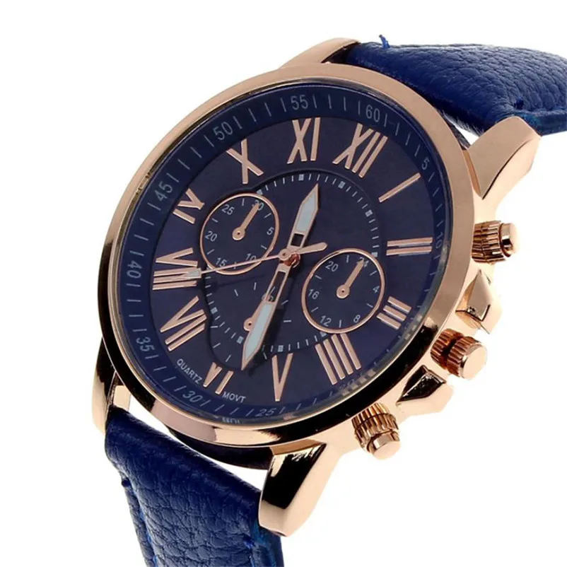 

New Brand Women Watches Quartz Watch Geneva Rhinestone Crystal Roman Lady PU Leather Band Analog Relogio Feminino