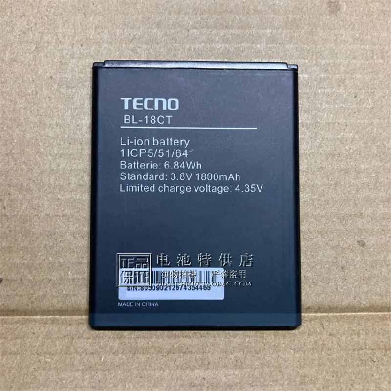 В наличии для батареи TECNO BL-18CT 1800 мАч номер отслеживания высокая емкость