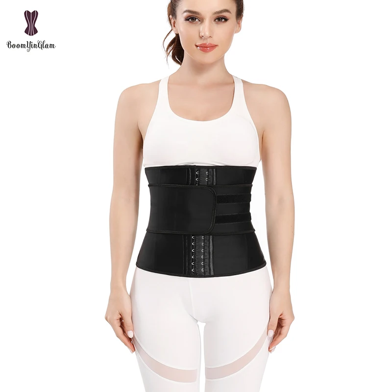 Plus Size Women Shapers 9 Steel Boned Underbust Corset 3 Hook Wasit Trainer Belt Sweat Waist Cinchers