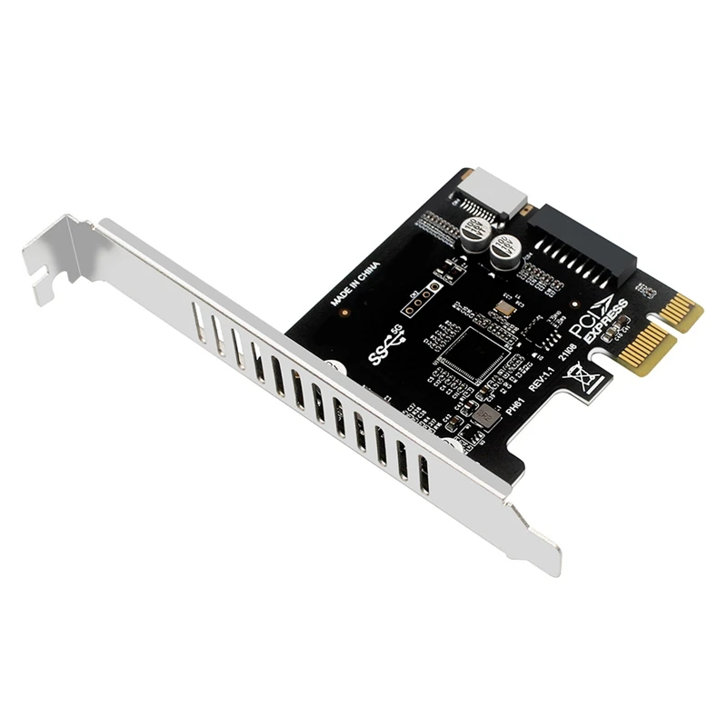 

NEW-Pci Express Card Pcie to USB3 Type-E Front Type-C 19P Expansion Card Compatible Pci-E X1 X4 X8 X16 Interface