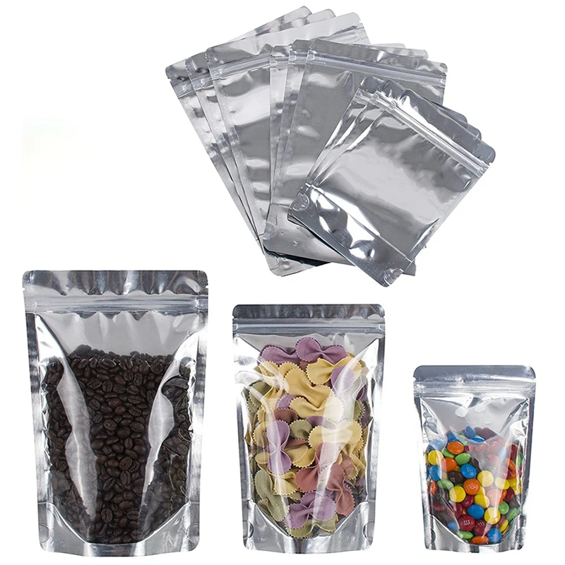 

Mylar Bags For Food Storage, Bundle Of 100 (30 Bags 4Inch X 6Inch,30 Bags 5 Inch 8Inch,40 Bags 6Inch 9Inch) Pouches