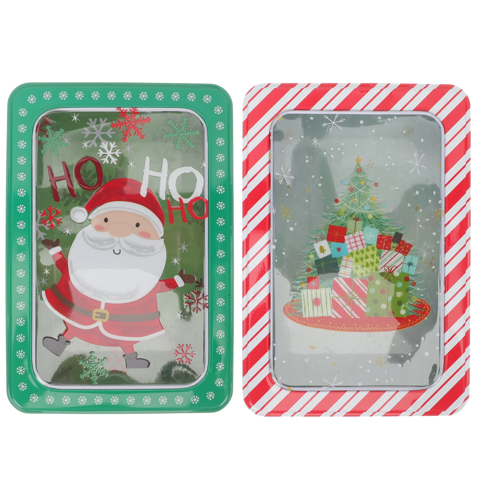 

Box Christmas Tins Candy Xmas Tinplate Boxes Storage Cookie Holiday Tin Treat Tea Container Festive Window Clearcan Metal Cases