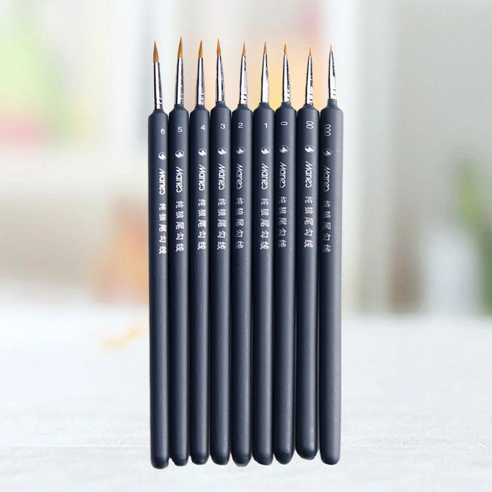 

Detail Brushes Set Painting Supplies Water Color Brushes Weasel Hair Durable Handle Drawing Pen Painting Supplies For