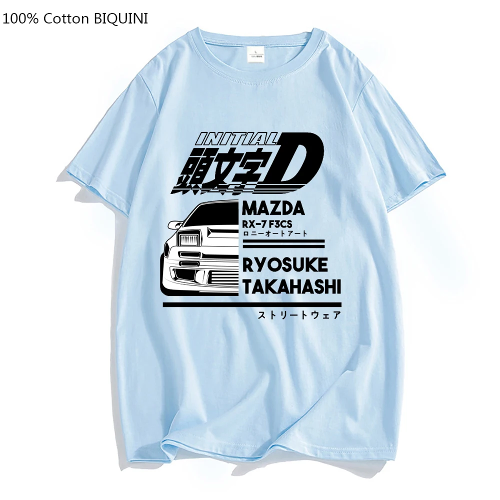 Ae86 Initial D Аниме Футболка Унисекс Летняя Повседневная С Круглым Вырезом И Коротким