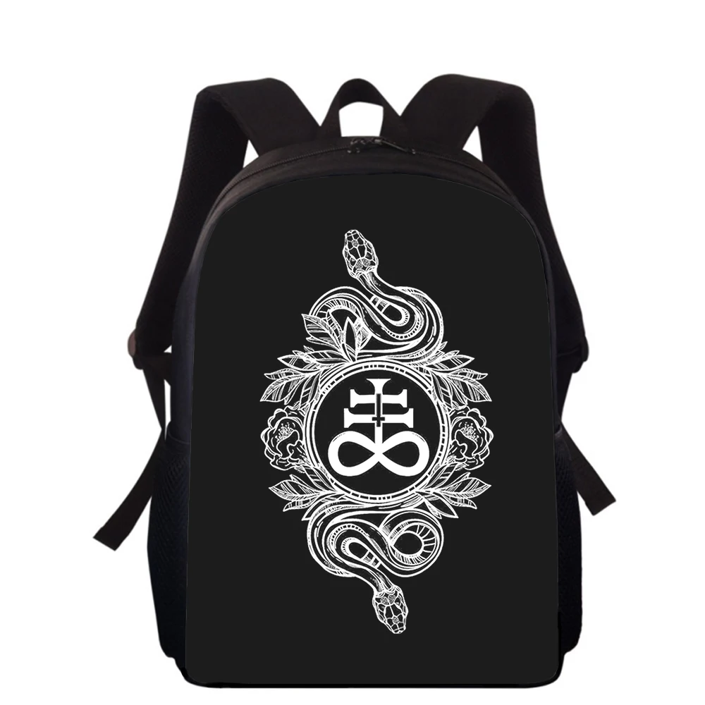 Pentagram Demonic Satanic ARTpattern 15” 3D Kids Backpack Primary School Bags for Boys Girls Back Pack Students School Book Bags