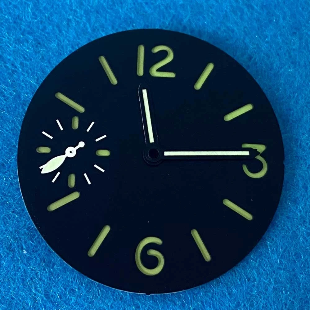 

34.5mm Watch Dial + Watch Hands Green Luminous Watch Accessories Suitable for ETA 6497/ST3600 Movement