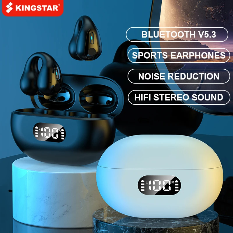 

Беспроводные наушники KINGSTAR S19 с костной проводимостью, наушники Bluetooth 5,2, TWS наушники с шумоподавлением, водонепроницаемые спортивные наушни...