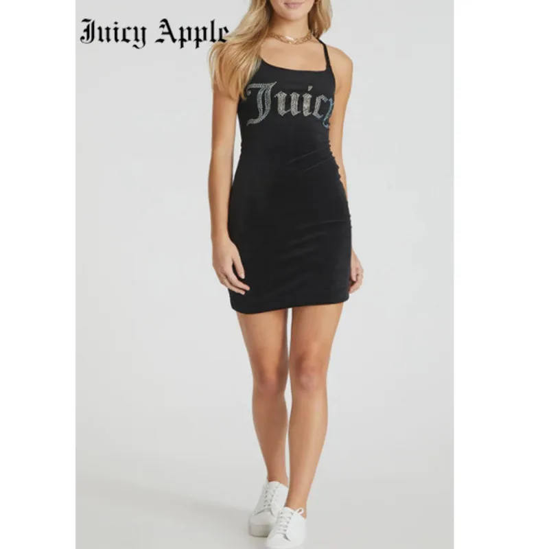 Juicy Apple Summer Low Neck Dress Women's long Sleeve Sleeveless Tank Top Bodycon Dress Dresses Casual Elegant Sheath Slim Dress 3
