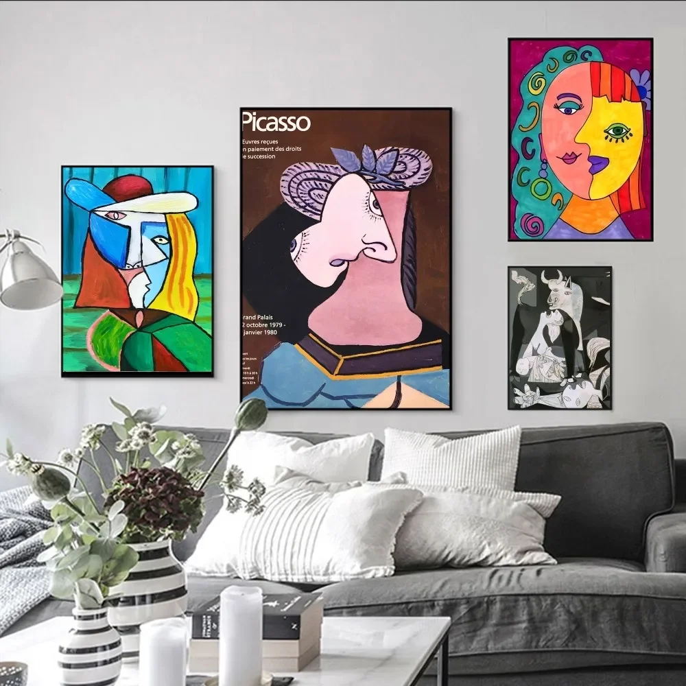 P-Picasso художественный плакат самоклеящаяся искусство Женская комната бар кафе