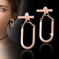leeker romantic engagement gift hoop earrings 585 rose gold color earring for women fashion jewelry wedding accessories 389 lk6