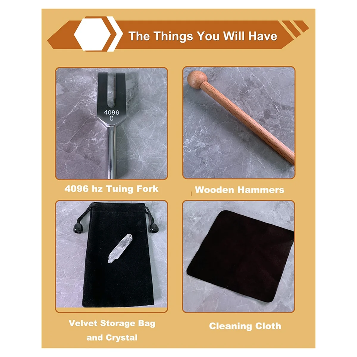 Вилка для настройки 4096 Гц вилка кристаллов лечения медицинская с деревянным