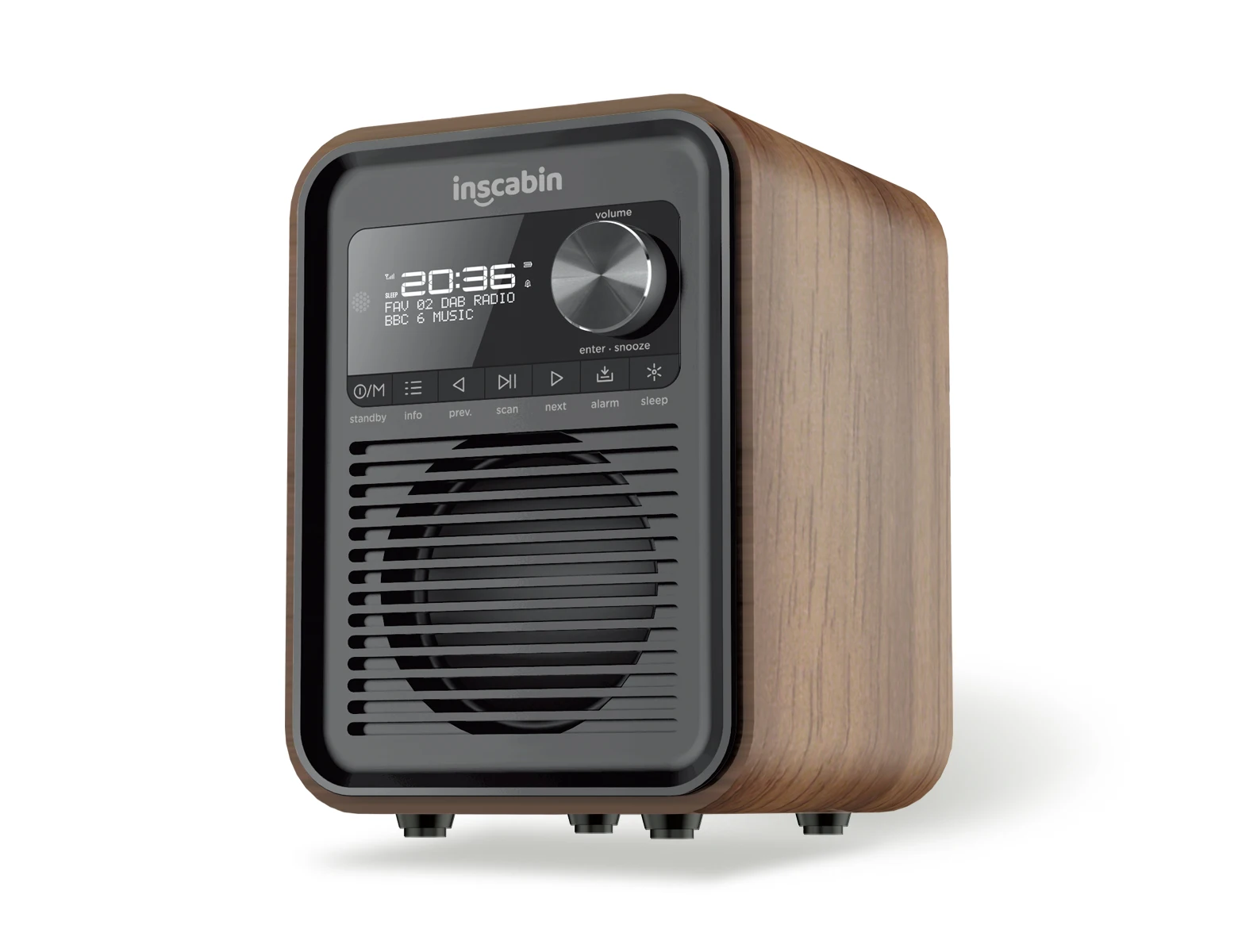 Портативный беспроводной динамик Inscabin D6 DAB с Bluetooth FM-радио/красивый