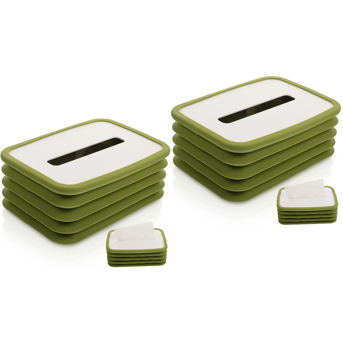 

2pcs Tissue Box Napkin Box Cover Tissue Storage Case Paper Towel Foldable Box