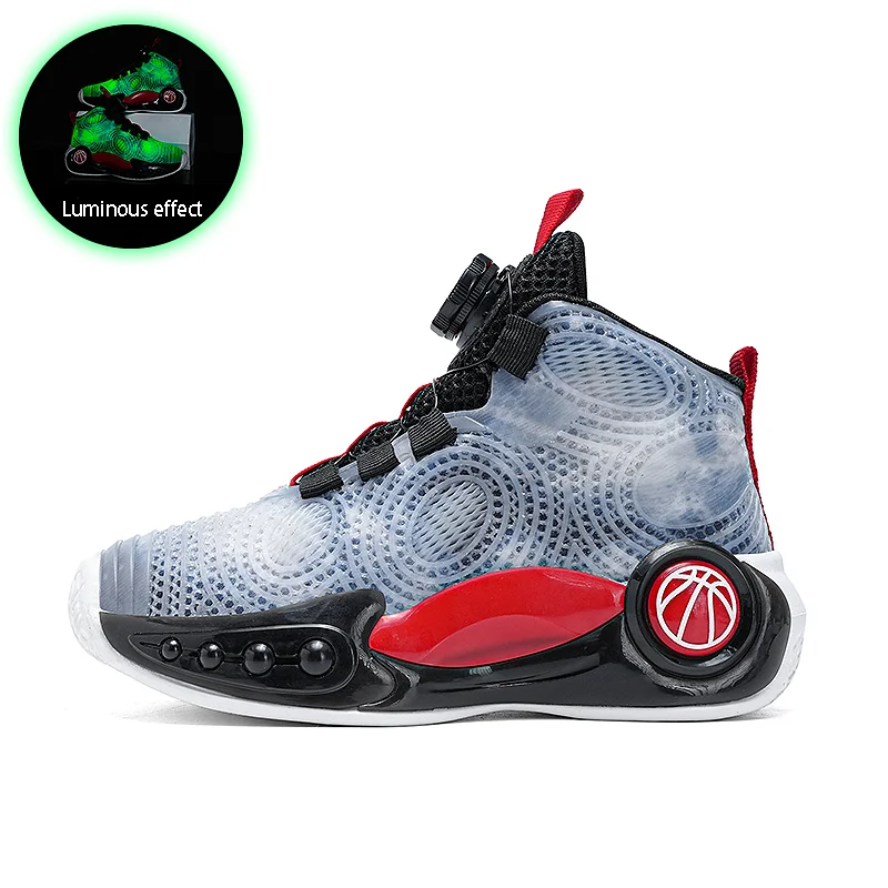 

Boys Brand Basketball Shoes for Kids Sneakers High Top Luminous Sneakers Children's Tenis Shoes Outdoor Running Sport Trainer