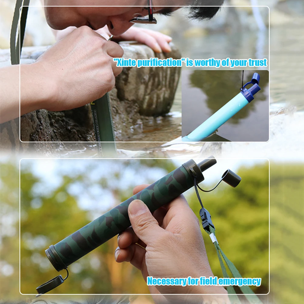 

Camping Filter Straw Water Purifier Filtration System Portable Filter Outdoor Wild Life Emergency Hiking Drinking Water Filterin